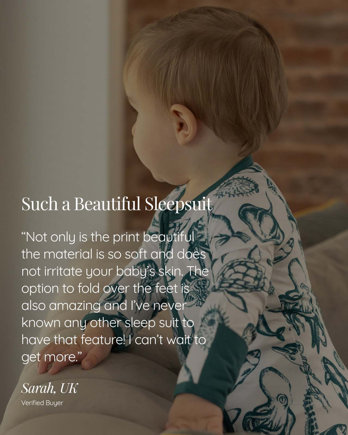 BABYGO® Sea Creatures Zip Sleepsuit