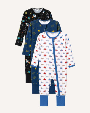 BABYGO® Zip Sleepsuit | 3 Pack