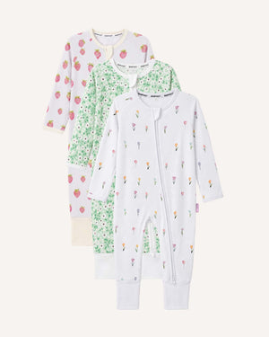 BABYGO® Zip Sleepsuit | 3 Pack