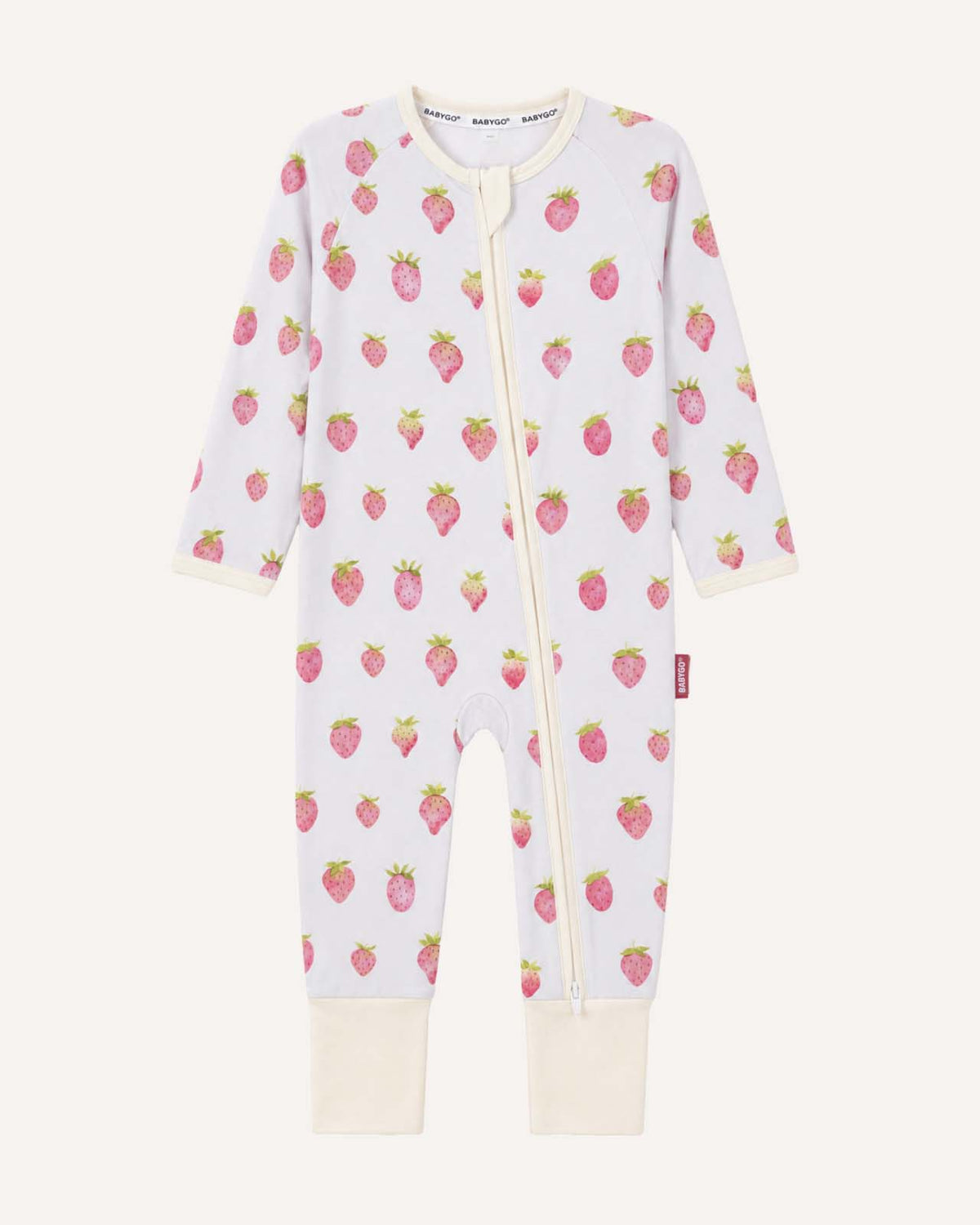 BABYGO® Strawberries & Cream Zip Sleepsuit