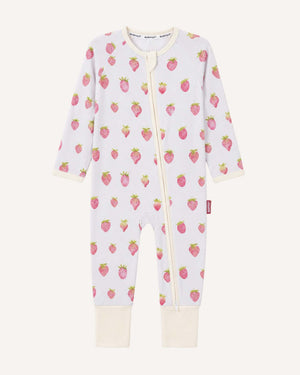 BABYGO® Strawberries & Cream Zip Sleepsuit