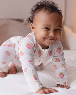 BABYGO® Strawberries & Cream Zip Sleepsuit