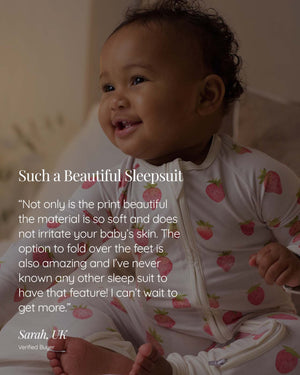 BABYGO® Strawberries & Cream Zip Sleepsuit