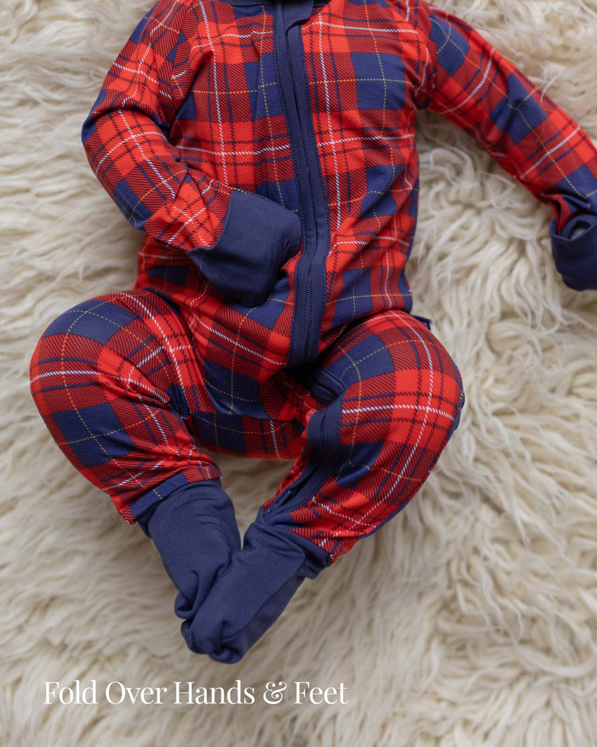 BABYGO® Tartan Zip Sleepsuit