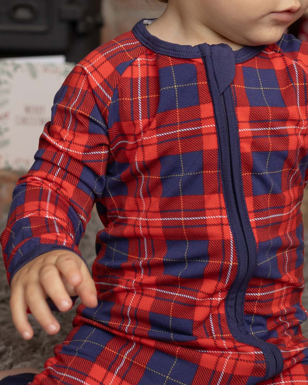 BABYGO® Tartan Zip Sleepsuit
