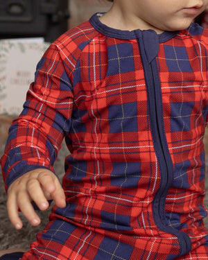BABYGO® Tartan Zip Sleepsuit