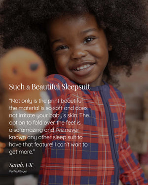BABYGO® Tartan Zip Sleepsuit