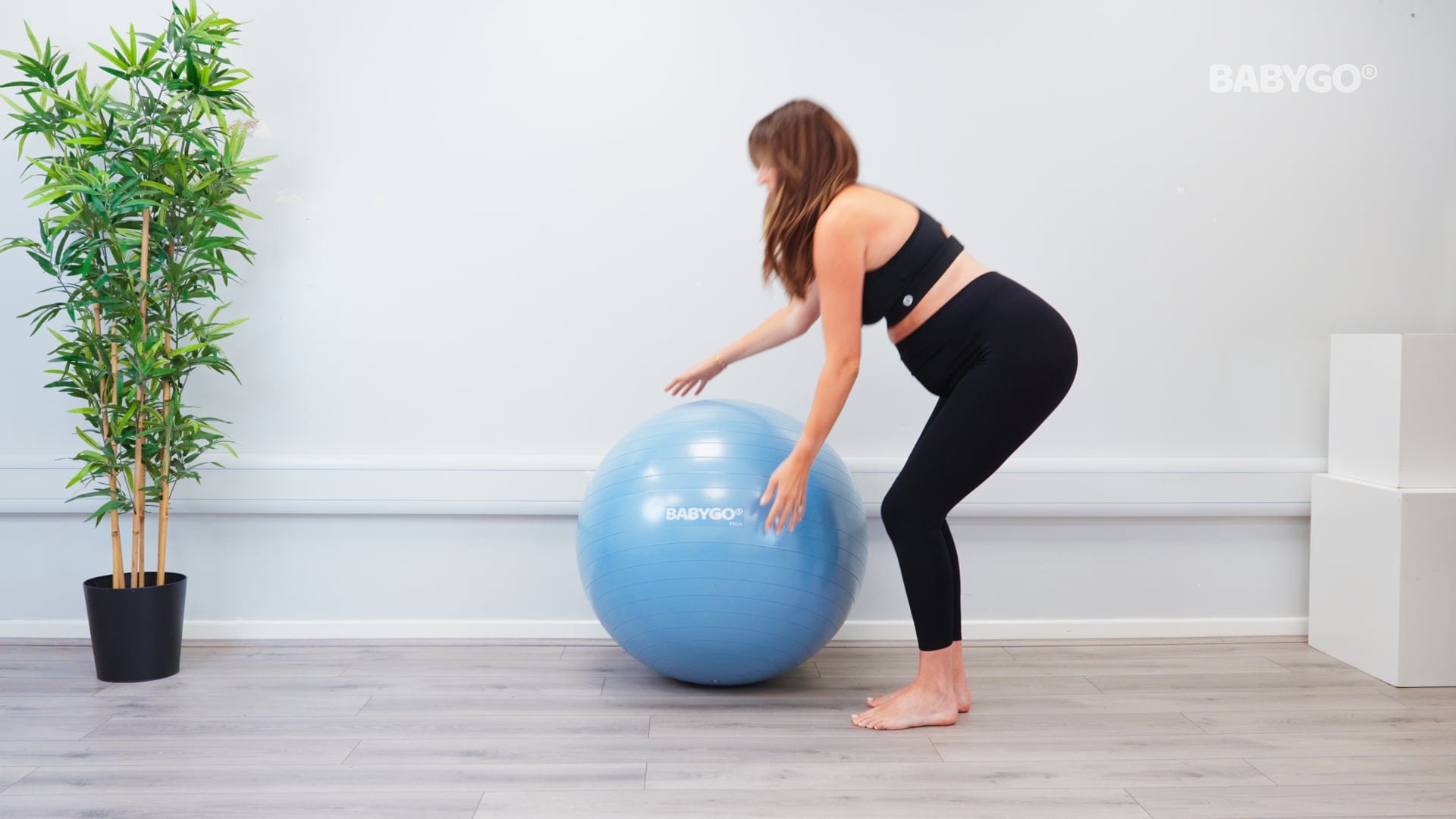 Wall Ball Squat – Birthing Ball exercise