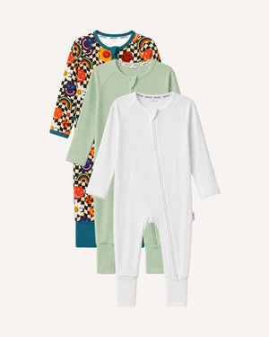 BABYGO® Zip Sleepsuit | 3 Pack