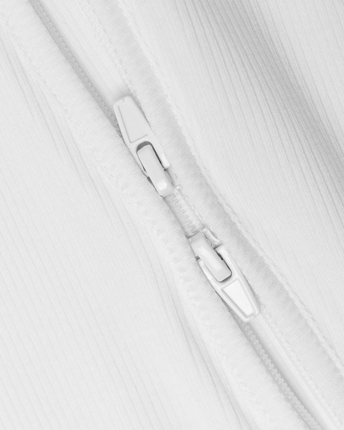 BABYGO® White Ribbed Zip Sleepsuit