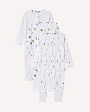 BABYGO® Zip Sleepsuit | 3 Pack