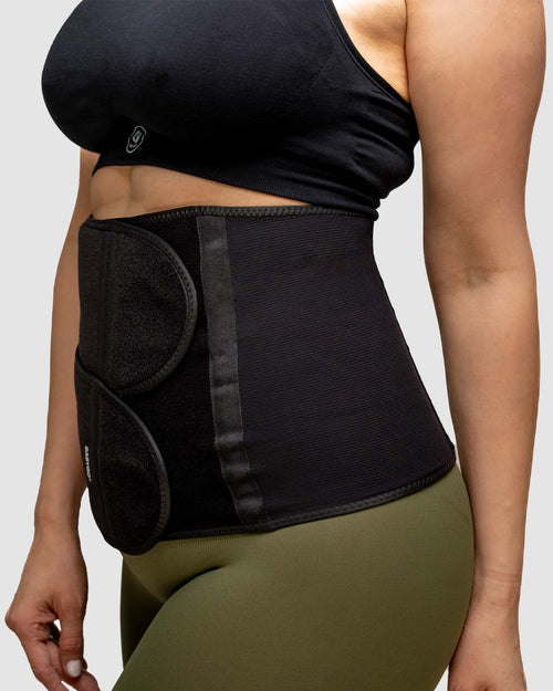black side facing postpartum recovery belt