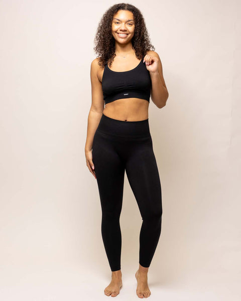 Postpartum Leggings Black Postnatal Active Wear BABYGO