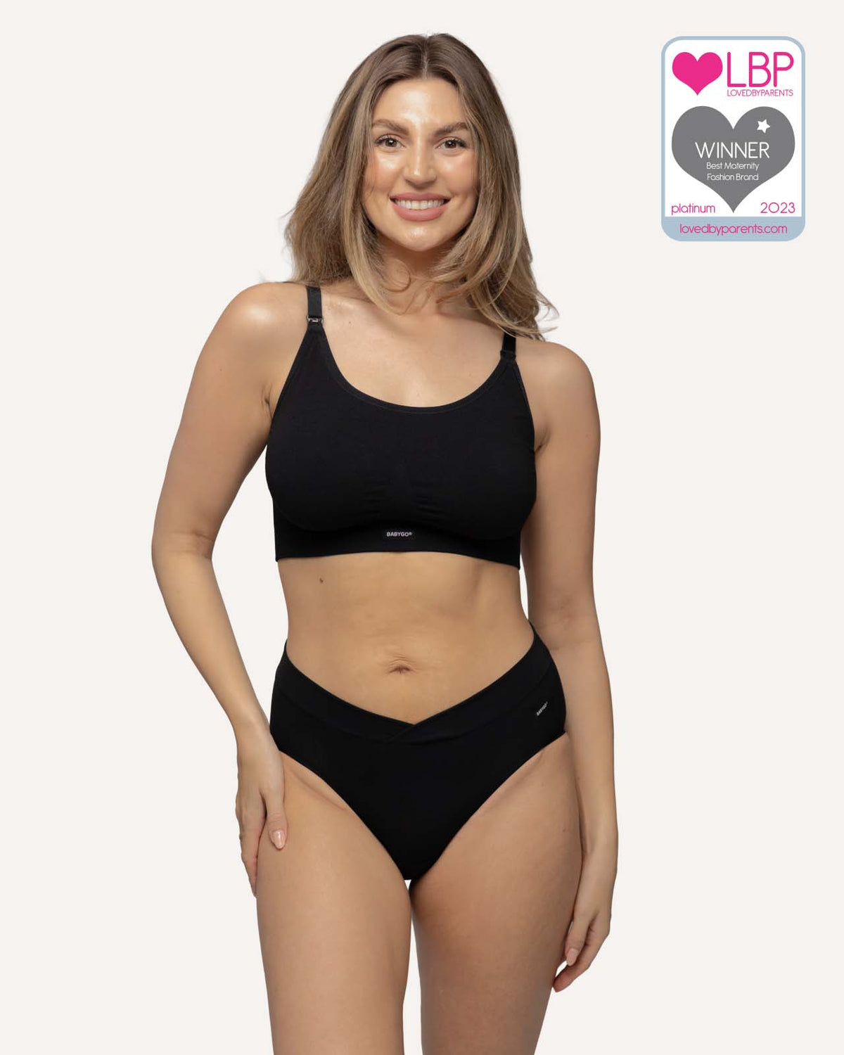 BABYGO postpartum c section knickers black seamless low rise