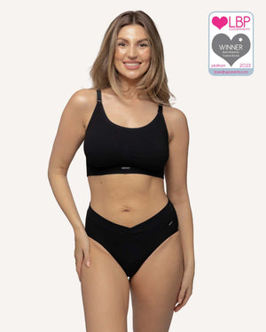 BABYGO postpartum c section knickers black seamless low rise