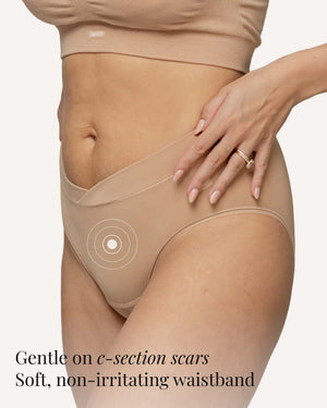 BABYGO postpartum c section knickers nude seamless low rise
