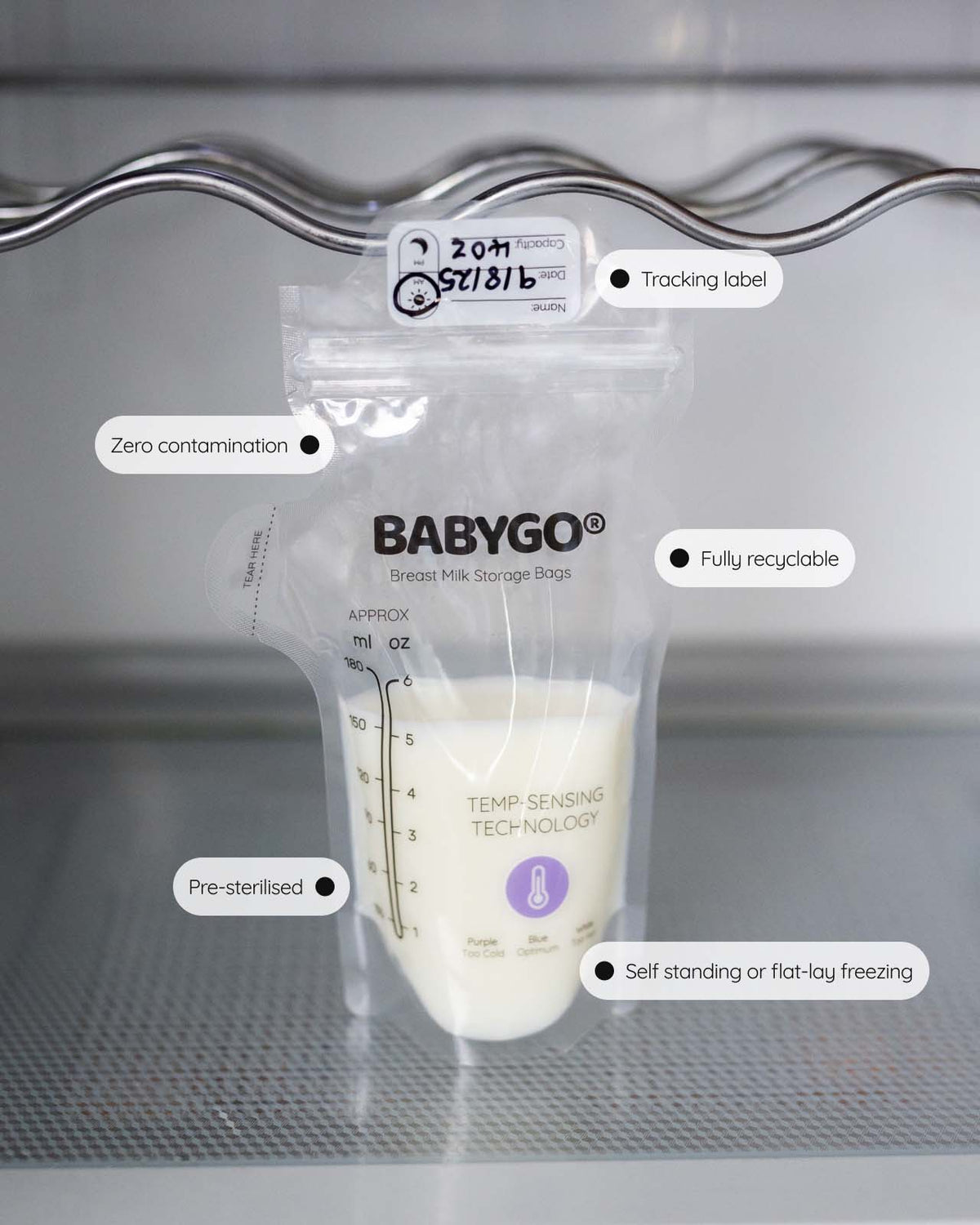 BABYGO® Disposable Breast Milk Storage Bags