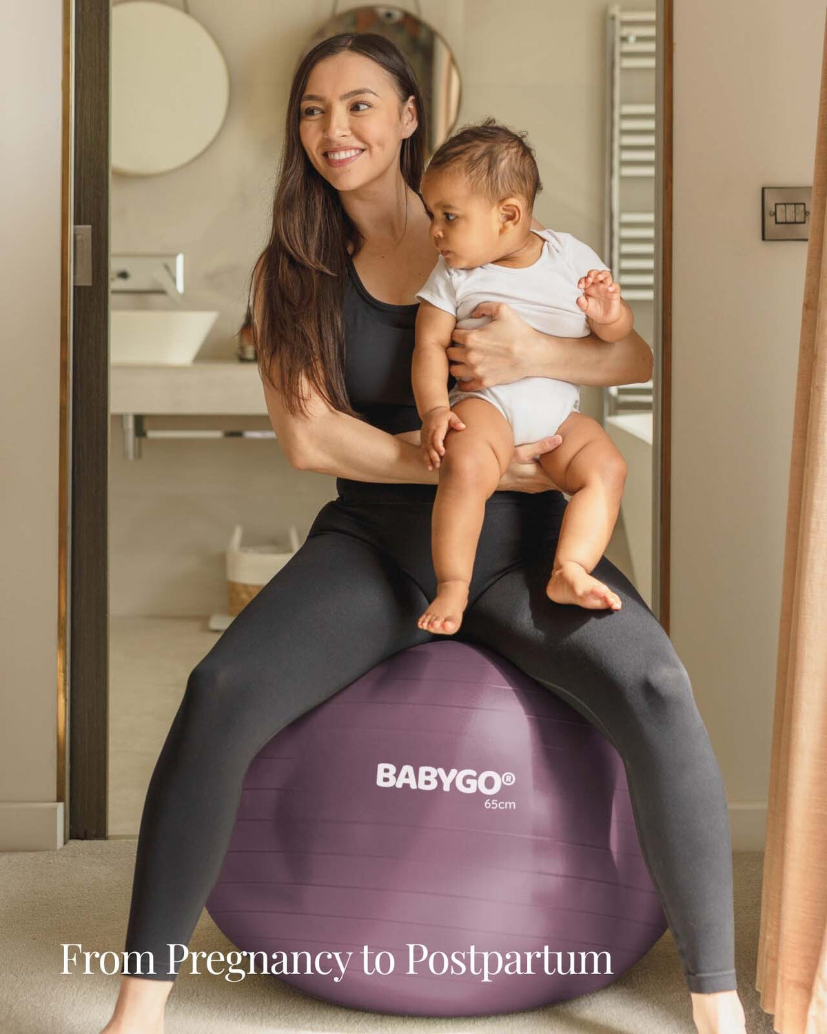 BABYGO Birthing Ball in Fig, 65cm