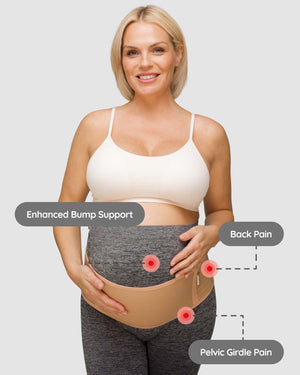 pregnant woman wearing support band
