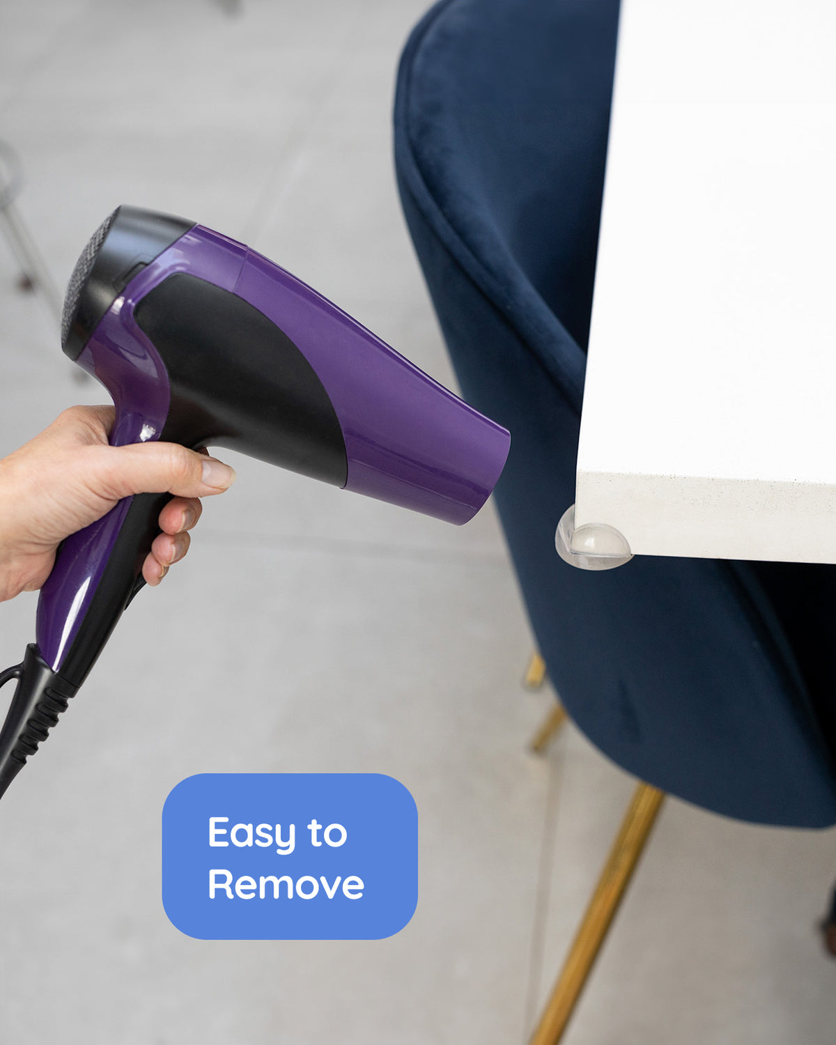 hair dryer on corner protectors
