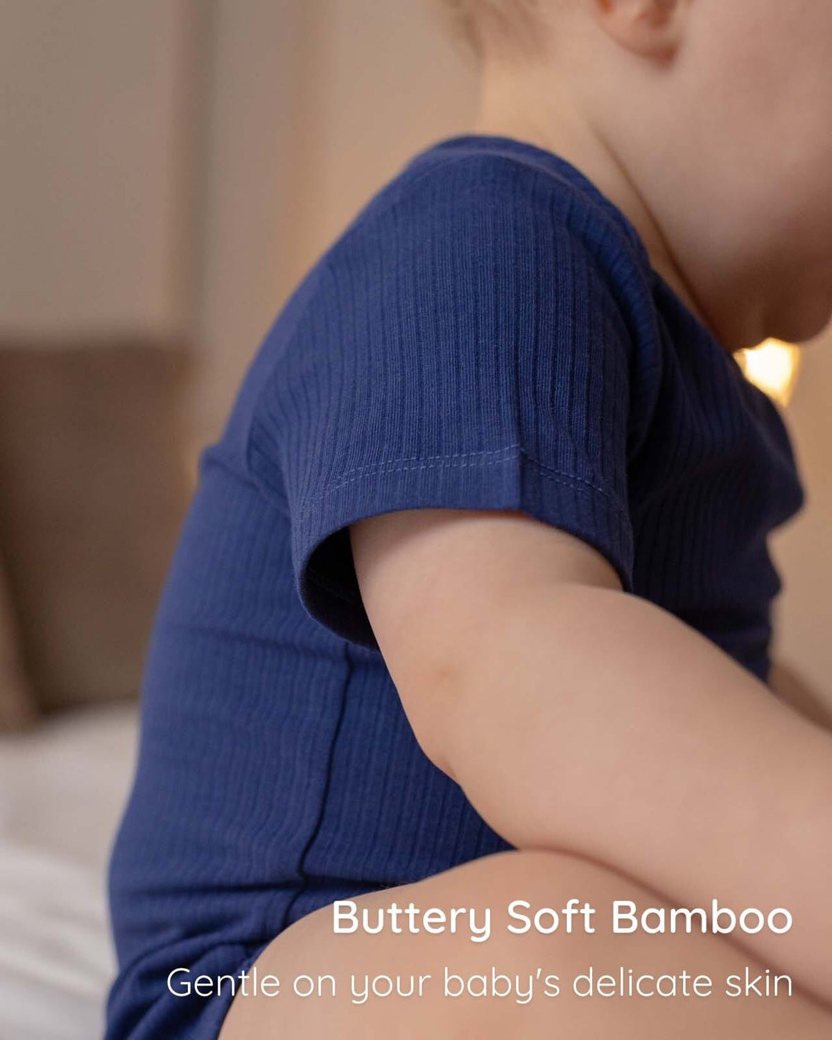 BABYGO® Navy Short Ribbed Bodysuit & Leggings
