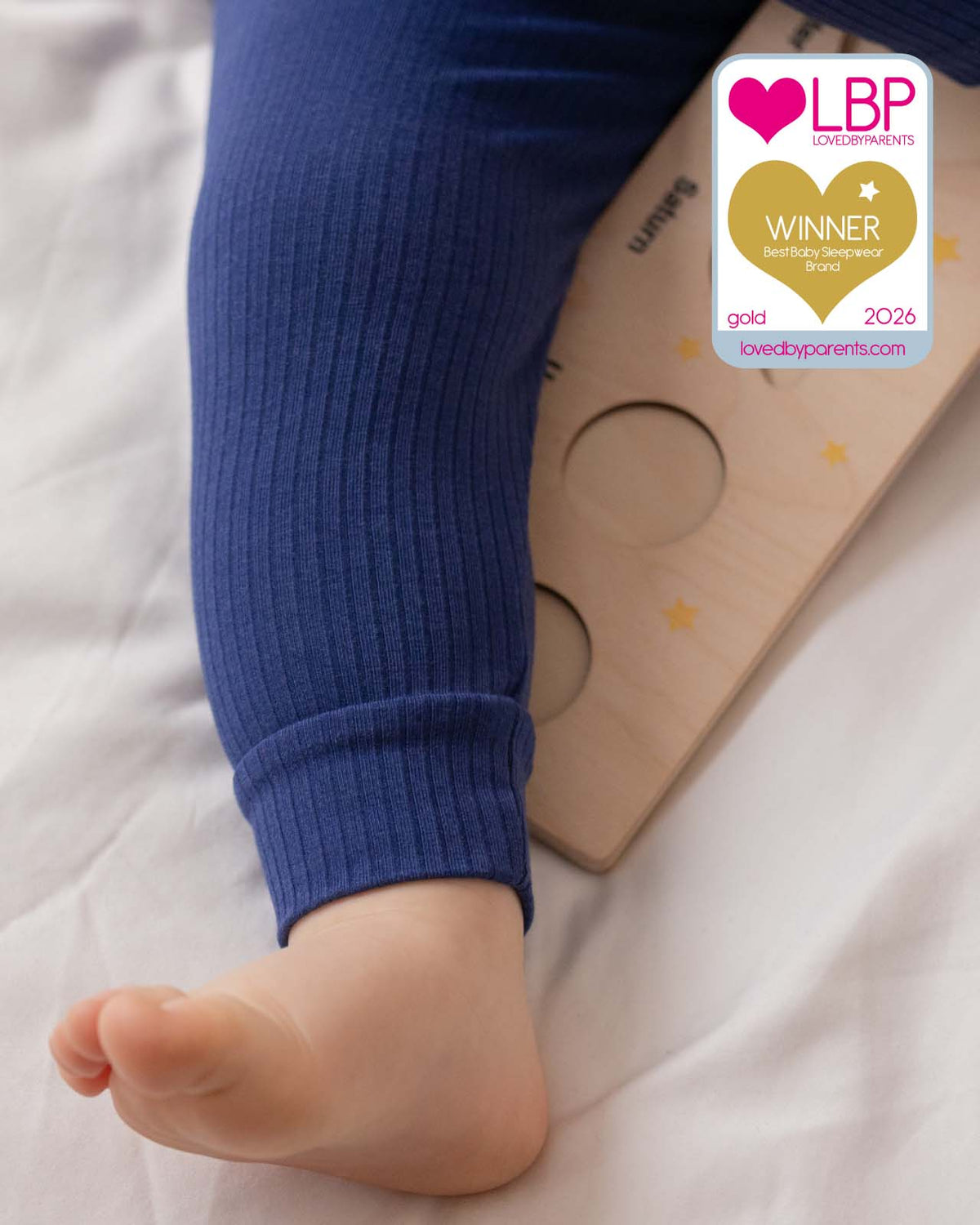 BABYGO® Navy Short Ribbed Bodysuit & Leggings