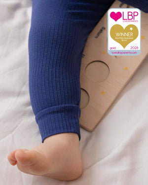 BABYGO® Navy Short Ribbed Bodysuit & Leggings