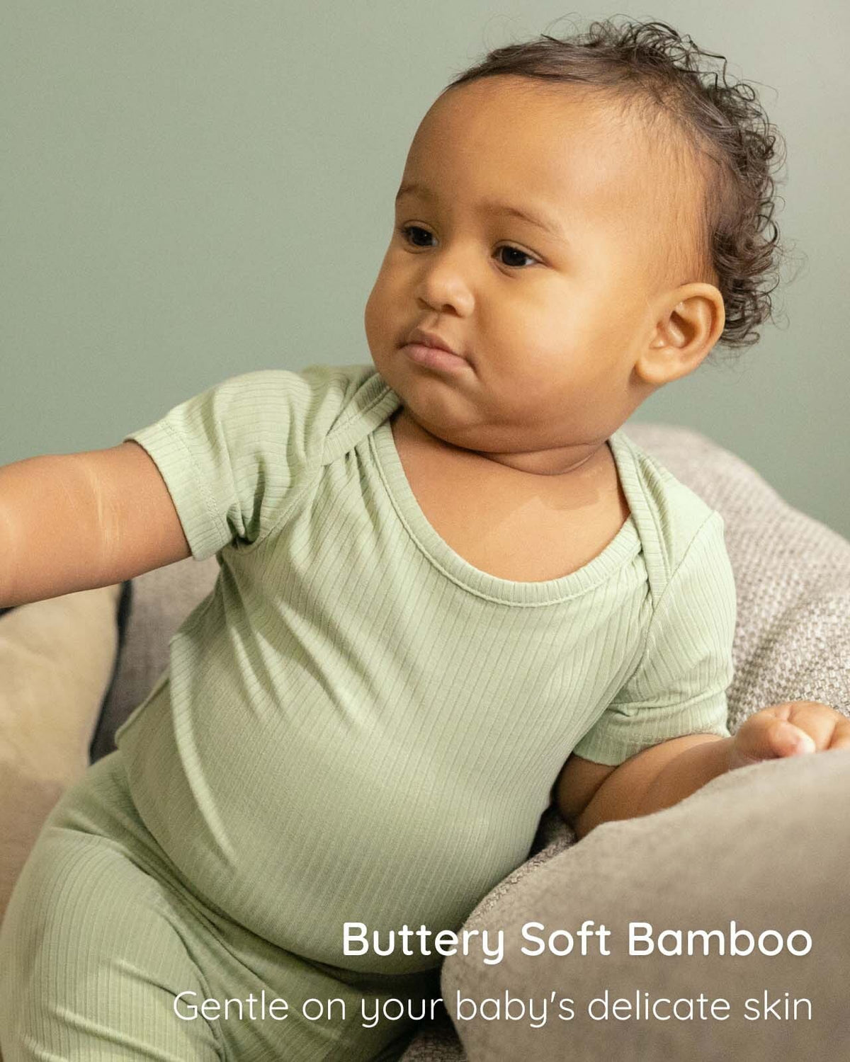 BABYGO® Sage Short Ribbed Bodysuit & Leggings