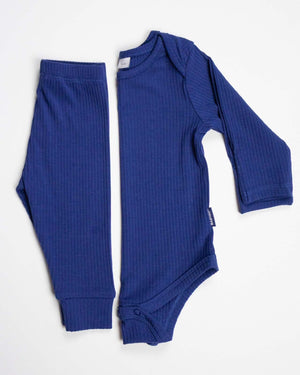 BABYGO® Navy Long Ribbed Bodysuit & Leggings