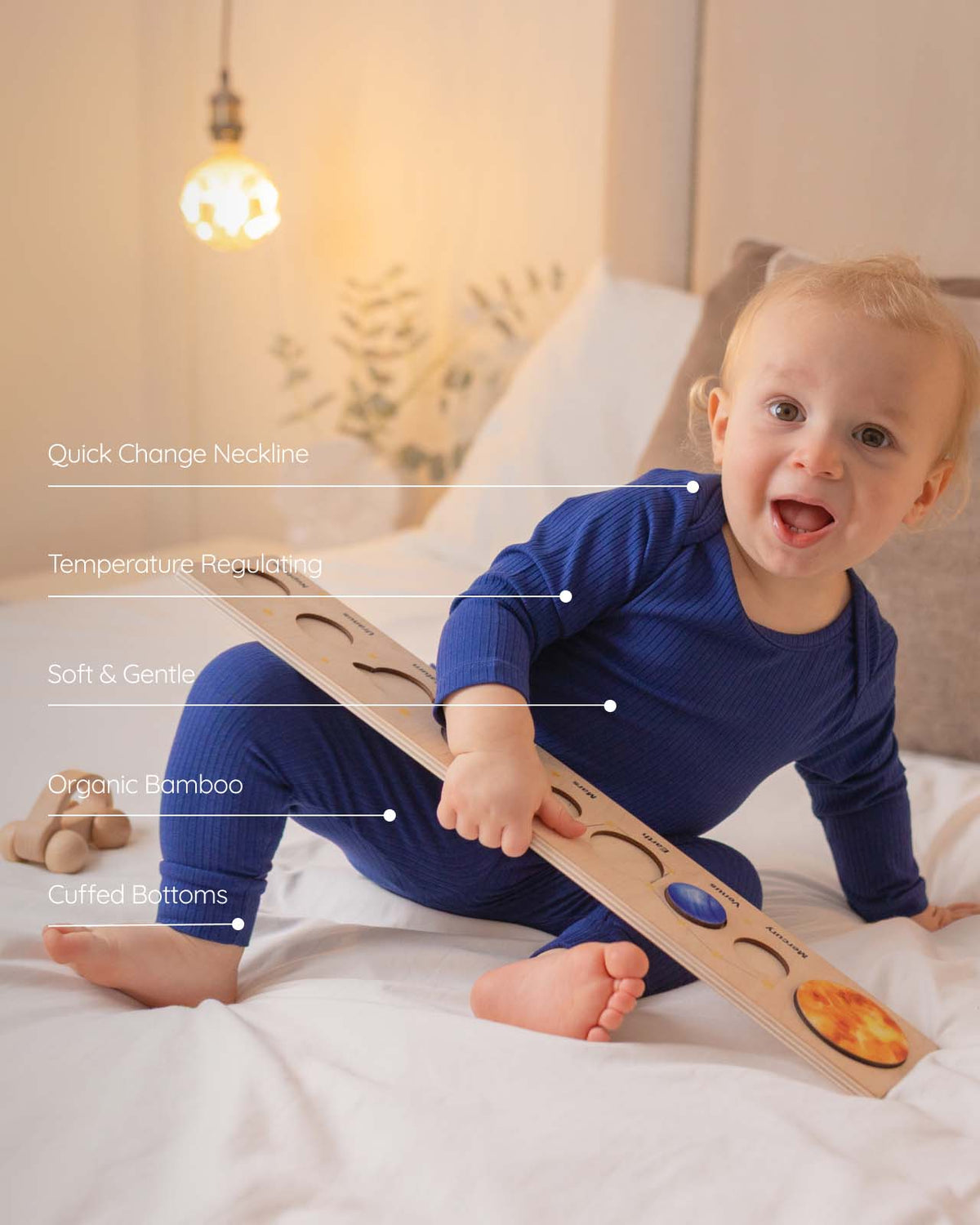 BABYGO® Navy Long Ribbed Bodysuit & Leggings