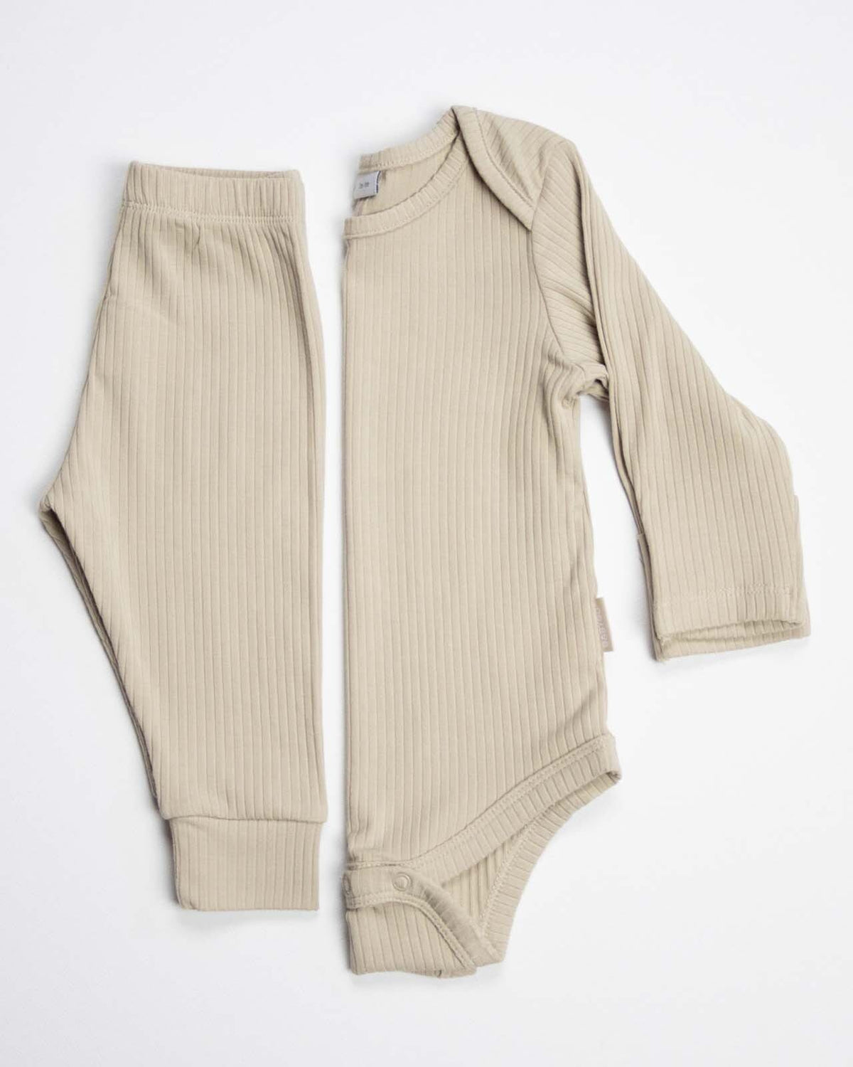 BABYGO® Oatmeal Long Ribbed Bodysuit & Leggings