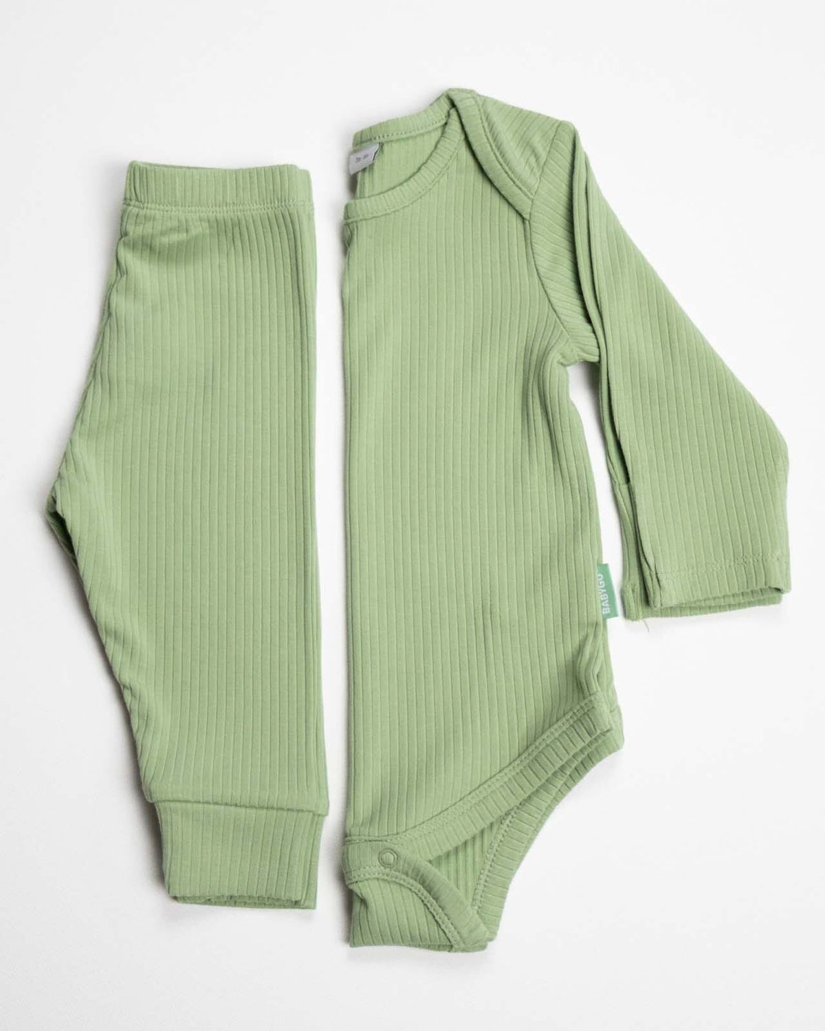 BABYGO® Sage Long Ribbed Bodysuit & Leggings