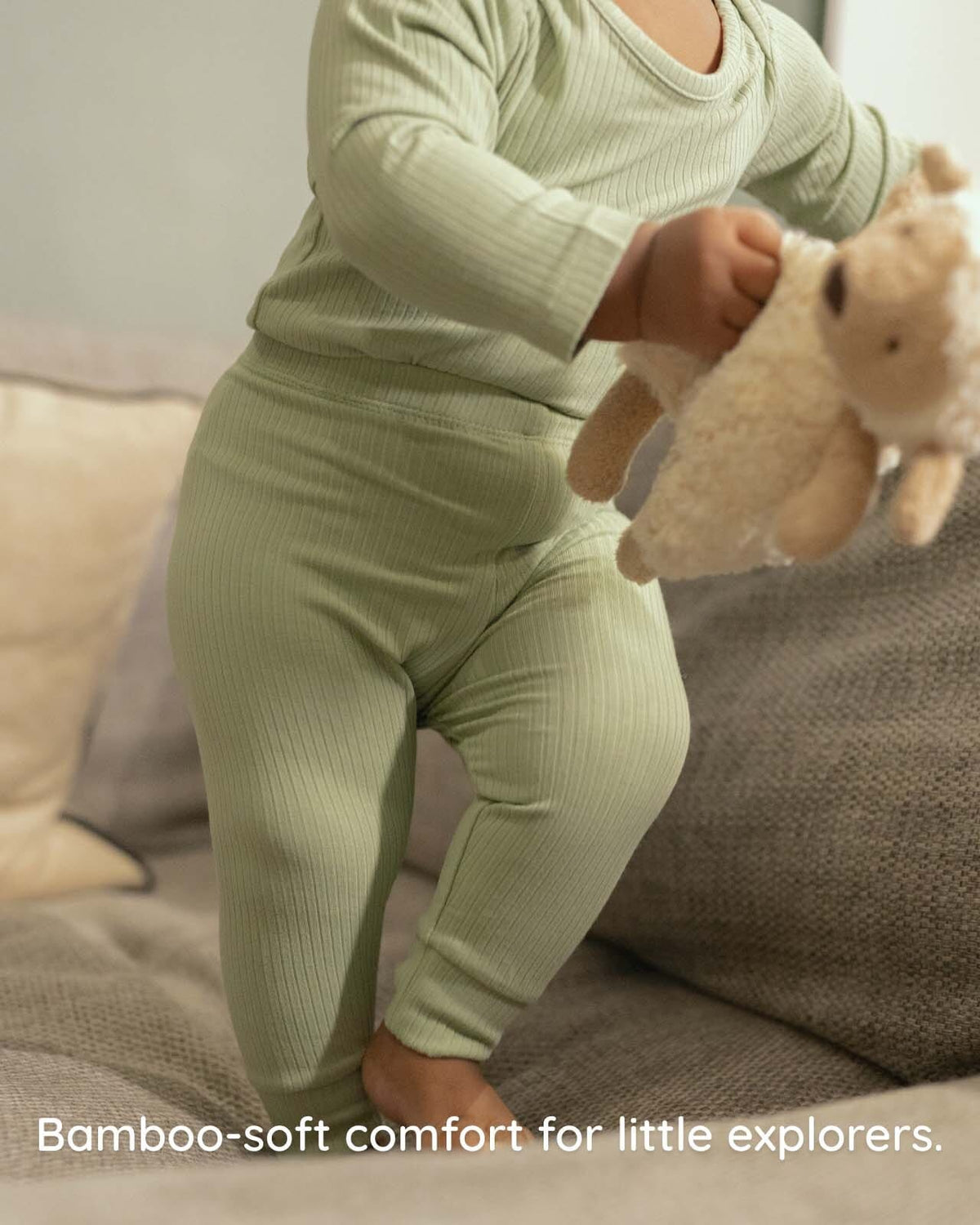 BABYGO® Sage Long Ribbed Bodysuit & Leggings