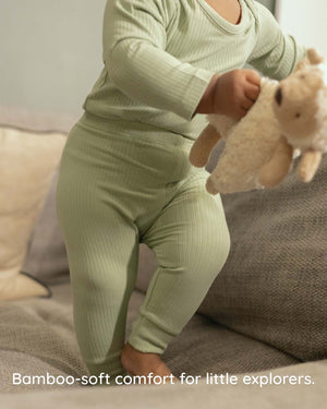BABYGO® Sage Long Ribbed Bodysuit & Leggings