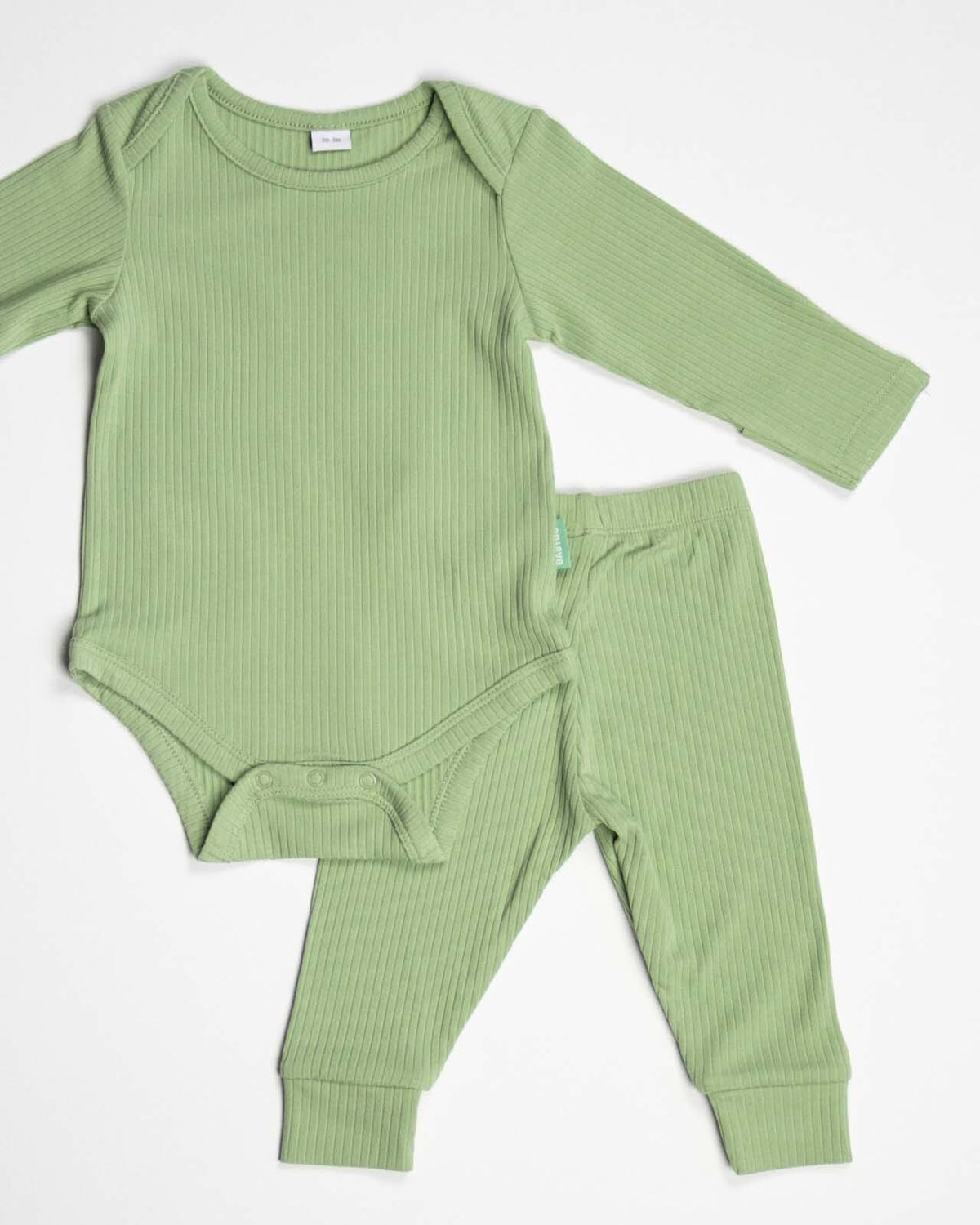 BABYGO® Sage Long Ribbed Bodysuit & Leggings