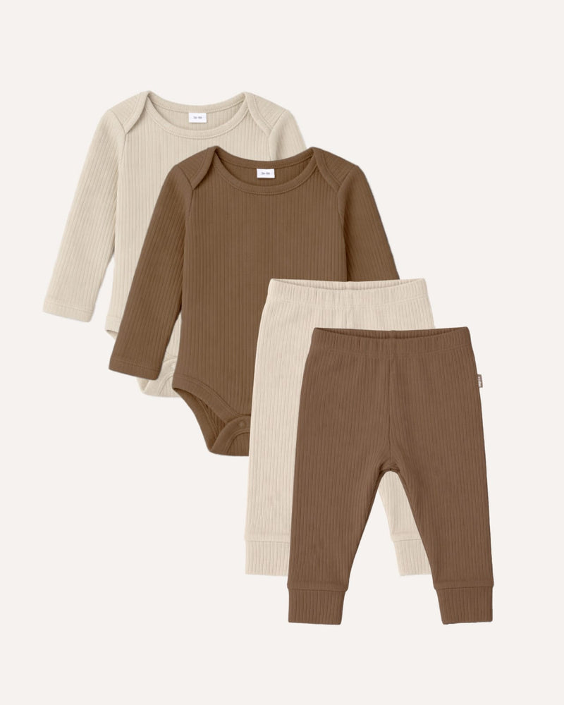 BABYGO® Long Ribbed Bodysuit & Leggings | 2 Pack