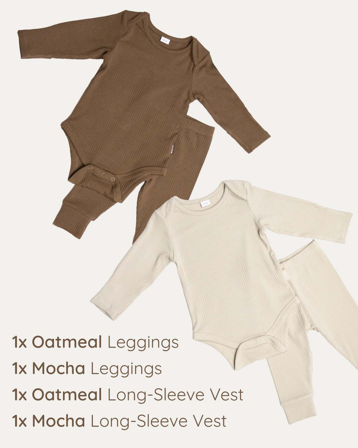 BABYGO® Long Ribbed Bodysuit & Leggings | 2 Pack