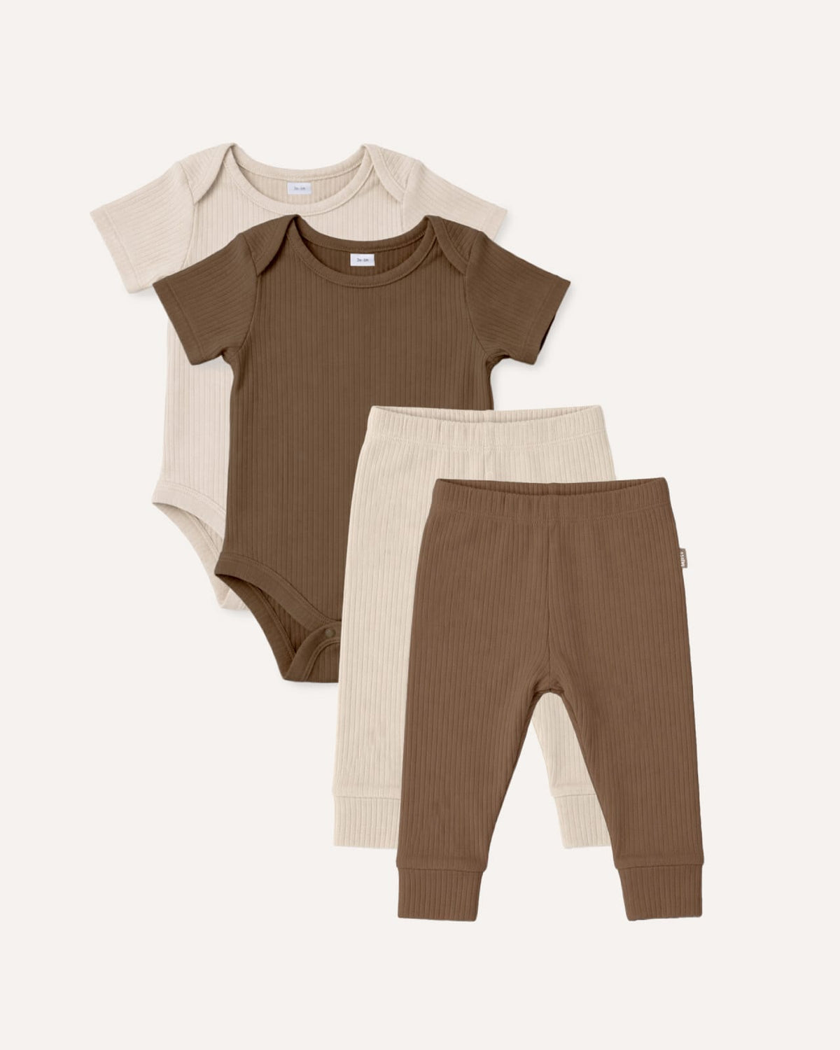 BABYGO® Short Ribbed Bodysuit & Leggings | 2 Pack