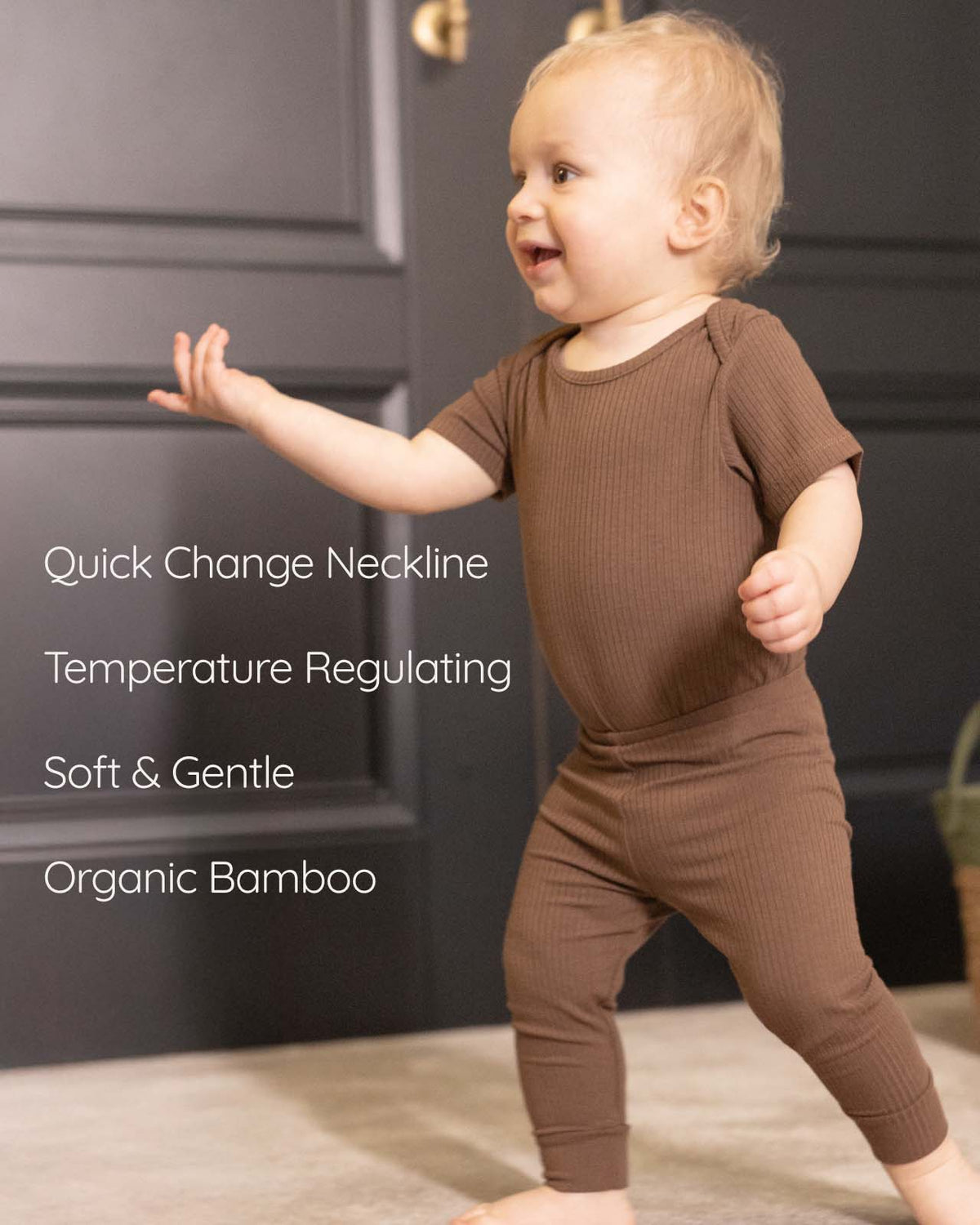 BABYGO® Short Ribbed Bodysuit & Leggings | 2 Pack