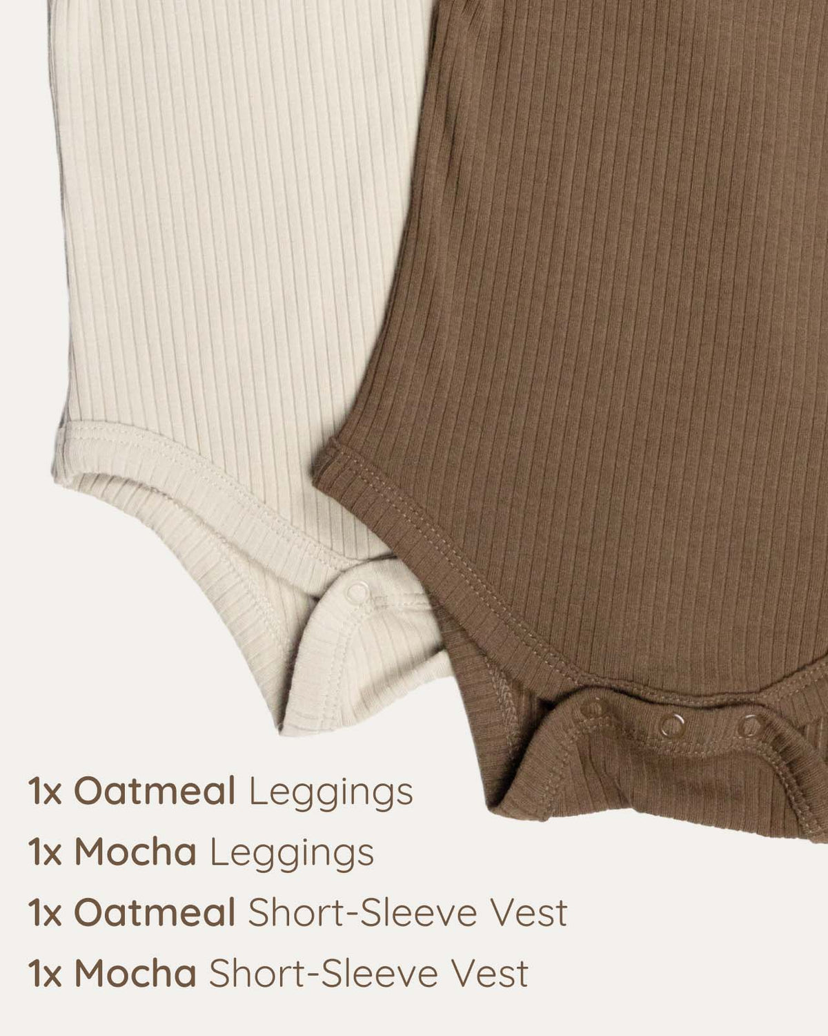 BABYGO® Short Ribbed Bodysuit & Leggings | 2 Pack