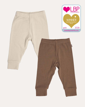 BABYGO® Short Ribbed Bodysuit & Leggings | 2 Pack