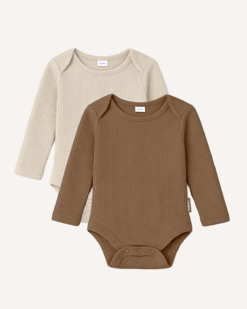 BABYGO® Long Sleeve Baby Bodysuit | 2 Pack