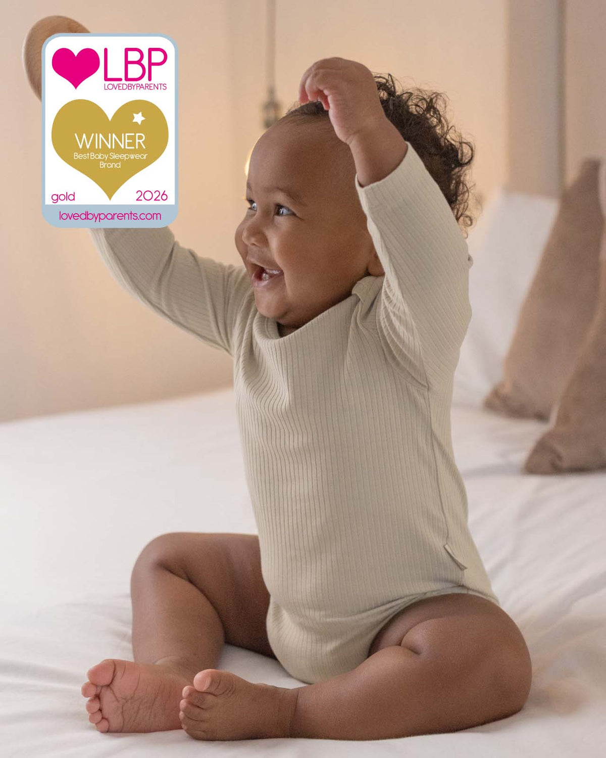 BABYGO® Oatmeal Long Ribbed Bodysuit & Leggings