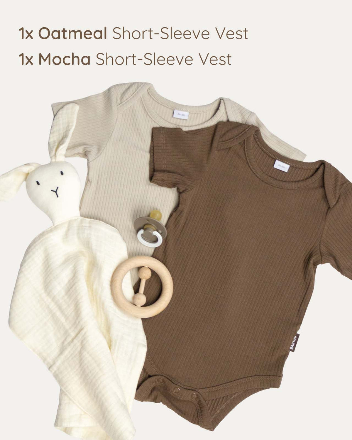 BABYGO® Short Sleeve Baby Bodysuit | 2 Pack