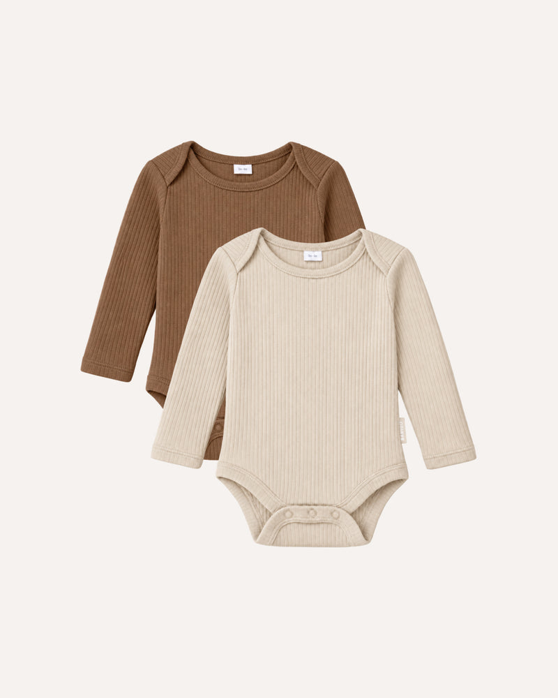 BABYGO® Long Sleeve Baby Bodysuit | 2 Pack