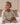 Baby wearing long sleeve baby bodysuits, 2 pack in mocha and oatmeal, view 2