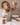 Baby wearing short sleeve bodysuit and leggings sets, twin pack in mocha and oatmeal, view 4