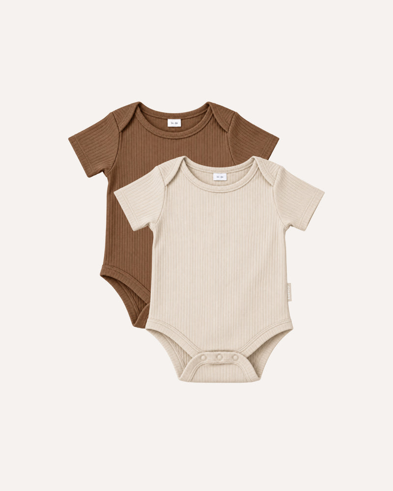 BABYGO® Short Sleeve Baby Bodysuit | 2 Pack