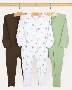 BABYGO® Zip Sleepsuit | 3 Pack