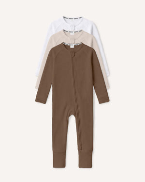 BABYGO® Zip Sleepsuit | 3 Pack